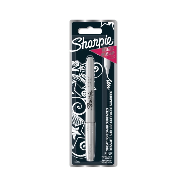 Sharpie METALLIC/stříbrný/hrot Fine 1,4 mm -blistr