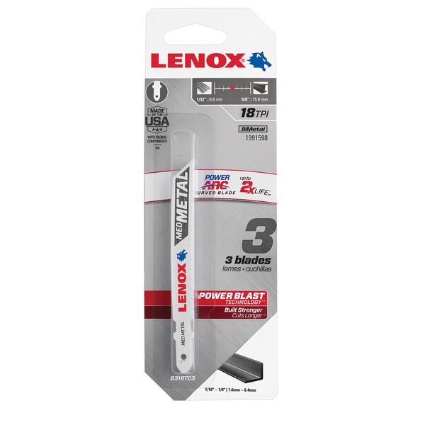 LENOX B318TC3 bimetal 92,2 x 9,5 x 0,9mm 18TPI