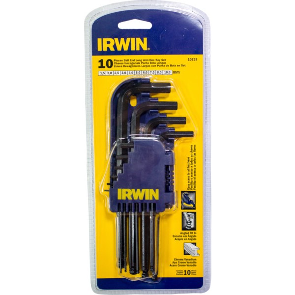 IRWIN Imbus sada L-dlouhé, kul 10 dílů 1,5 - 10 mm