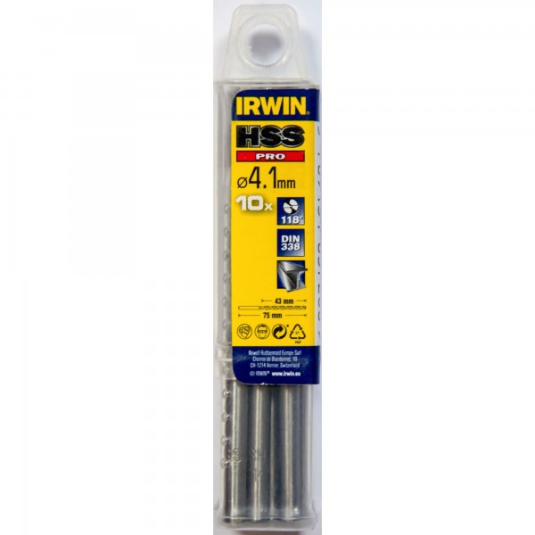 HSS DIN338 4,1x43/75mm 10ks