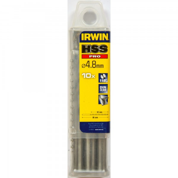 HSS DIN338 4,8x52/86mm 10ks