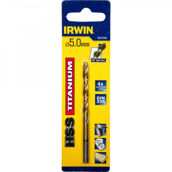 HSS DIN338 TIN 5,0x52/86 valcov