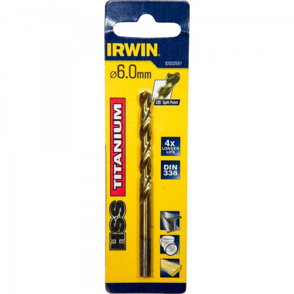 HSS DIN338 TIN 6,0x57/93 cyl