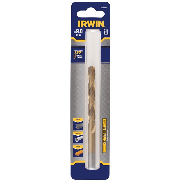 HSS DIN338 TIN 9,0x81/125 cyl