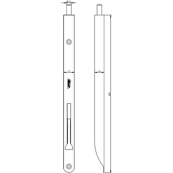 Athmer Zápustná zástrč nerez TK-15/T - horní