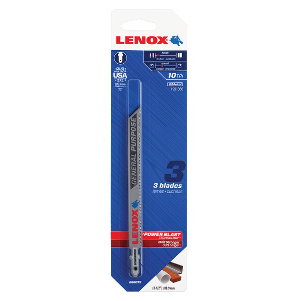 LENOX B680T3 bimetal 133,4x9,5x1,3 mm 10 TPI (3ks)