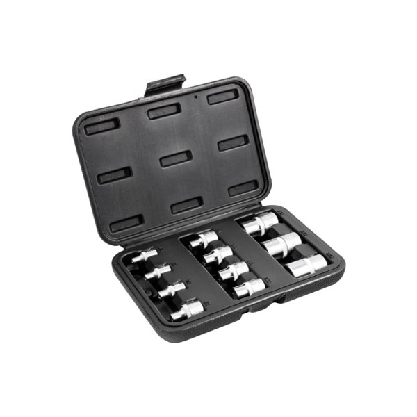 Klíč nástrčný sada 11 ks TORX 1/4+3/8+ 1/2" TORX
