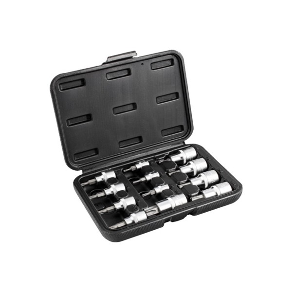 Klíč nástrčný sada 12 ks TORX 1/2+1/4+3/8";vnější