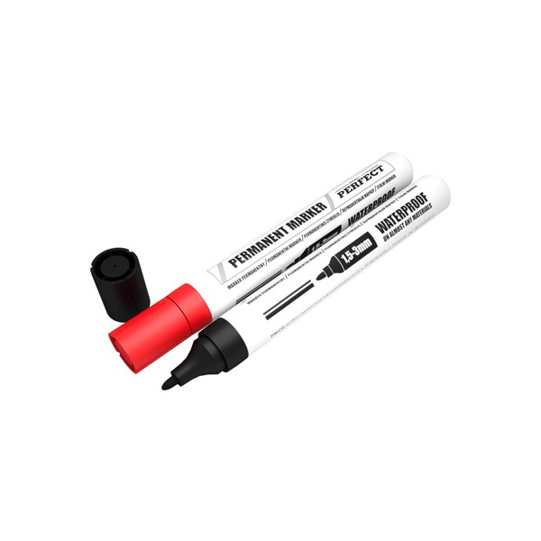 Popisovač permanentní 1,5-3 mm, červený 10 ks/bal.