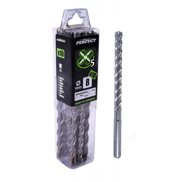 Vrták SDS plus 4 břit X5 X-PACK 6,0x160 mm;10 ks