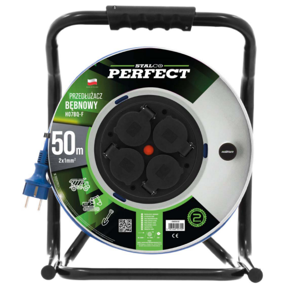 Kabel prodlužovací bubnový HEAVY LINE 50m