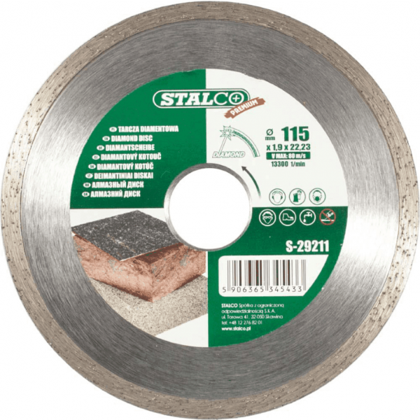 Kotouč diamantový řezný plný 125 x 1,9 x 22,23 mm