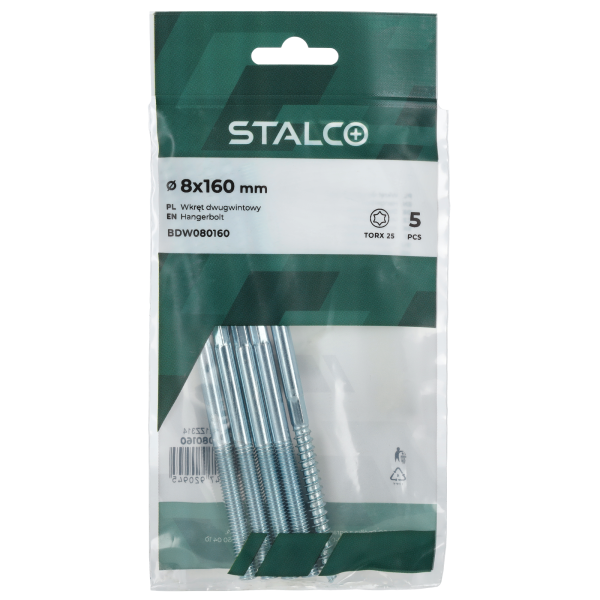 Vrut se závitem DW 8x60  mm (5 ks)