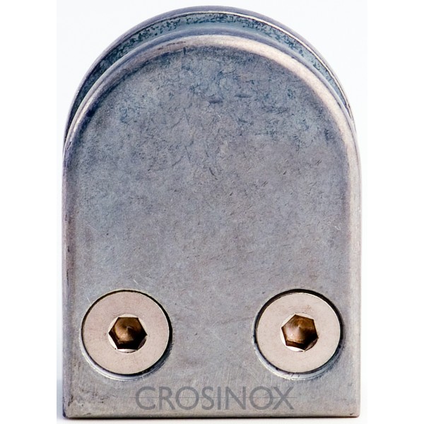 Držák skla půlkulatý, na trubku O 33,7 mm