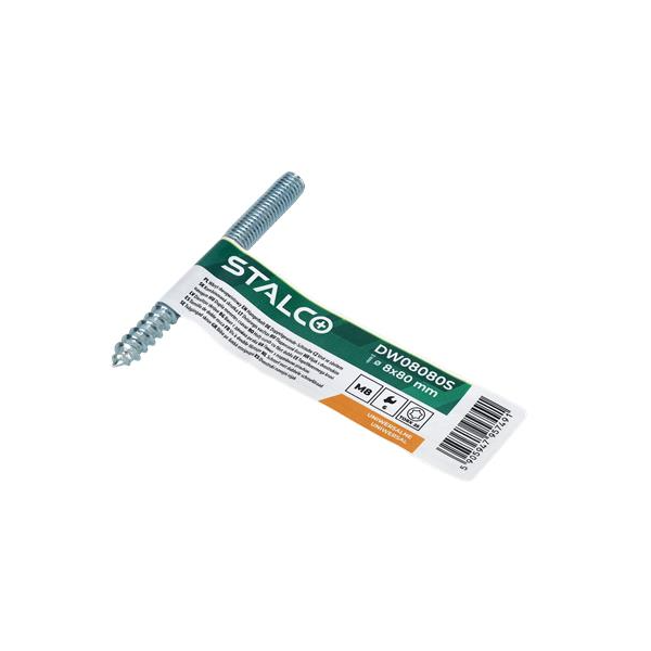 Šroub s dvojitým závitem+etiketa T25 8x60mm 100ks