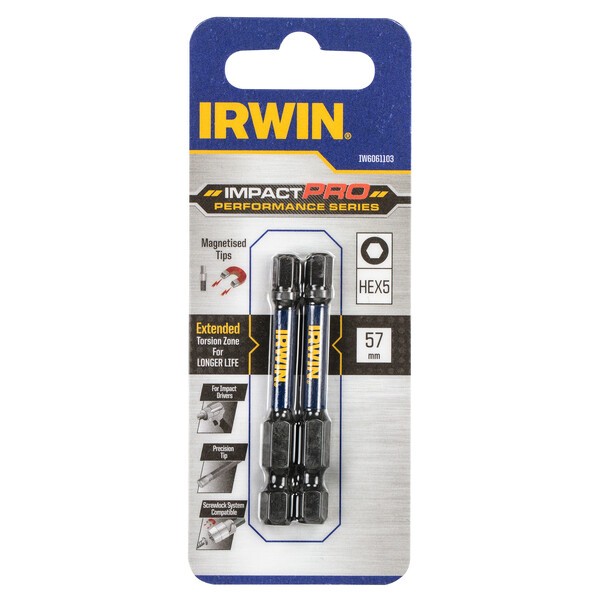 IRWIN IMPACT PERFORMANCE 57 mm HEX 5 mm 2ks/blistr