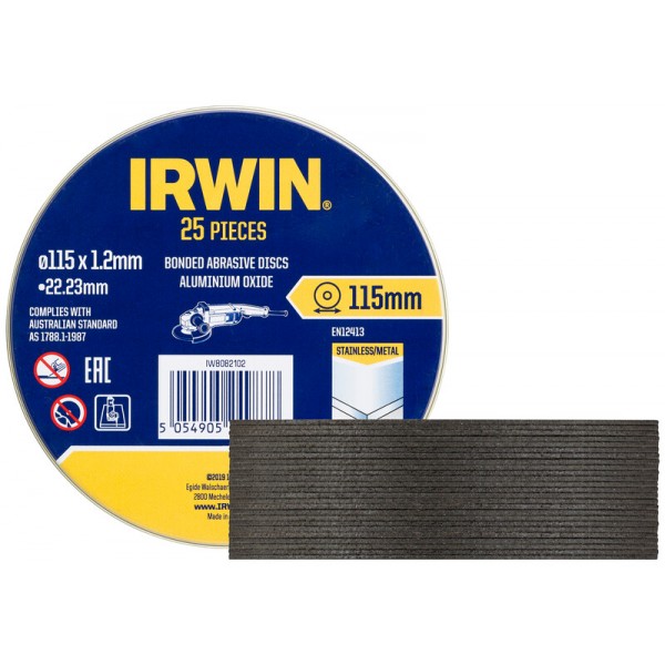 IRWIN Řezný kotouč na nerez/kov 115 x 1.2 x 22.2mm