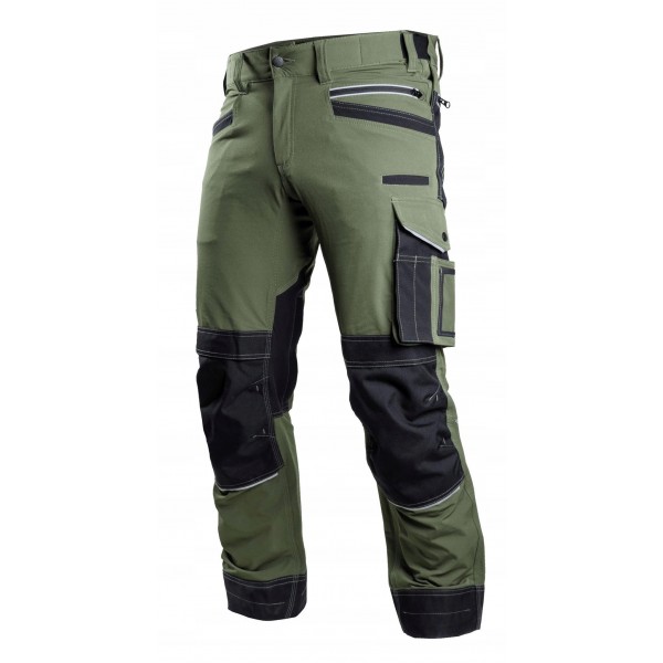 Nohavice pracovné STRETCH LINE OLIVOVÉ M-50