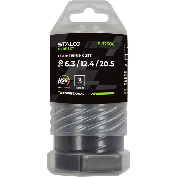 Záhlubník 90° HSS DIN 335 PT sada 3 ks