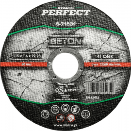 Kotouč řezný na beton-rovný 115x1,6x22,23 mm