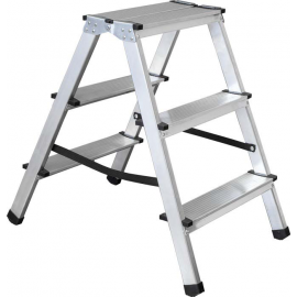 Schůdky ALU,oboustranné 150 kg 2x3 stupně/podesta