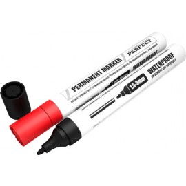 Popisovač permanentní 1,5-3 mm, červený 10 ks/bal.