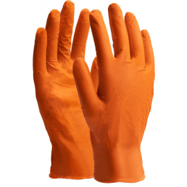 Rukavice nitrilové NITRAX GRIP ORANGE 9 oranžové
