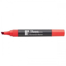 Sharpie W10 red/červený/plochý hrot