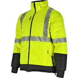 Bunda reflexní zateplená REVERS J 2v1 žlutá  S